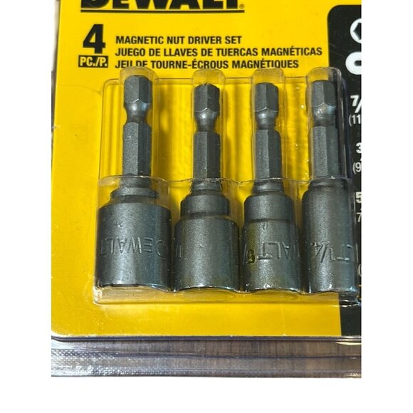 Dewalt Magnetic Nut Driver Set 4 Pack Metal DW2229 Power Tool Home Garage - Picture 5 of 6